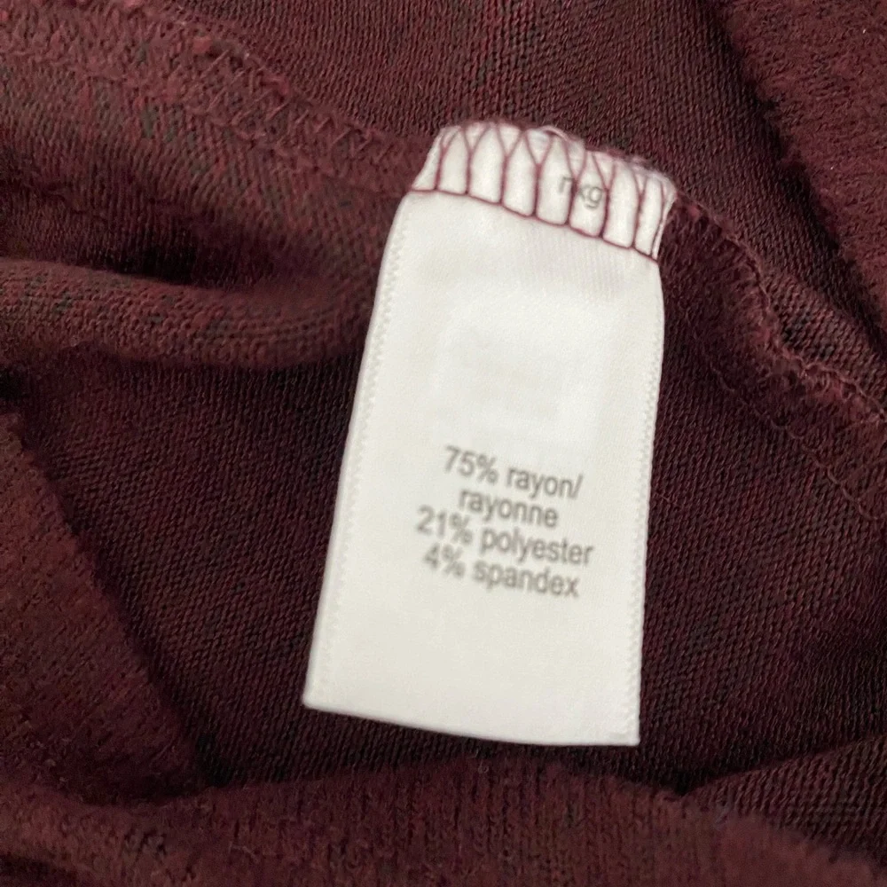 🛍️SALE…Maurices Deep Burgundy Long Sleeve Top - Picture 5 of 6